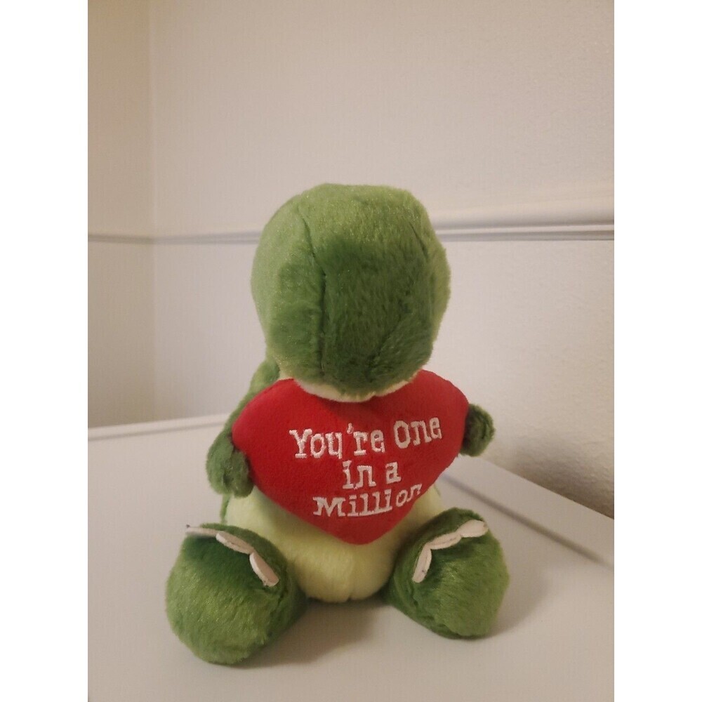 Aurora Green Dinosaur Plush Hearts You're One in‎ a Million 9 Inch Stuffed - Picture 2 of 16